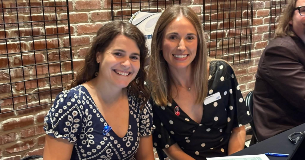 Volunteers coordinating roles at a nonprofit fundraising event